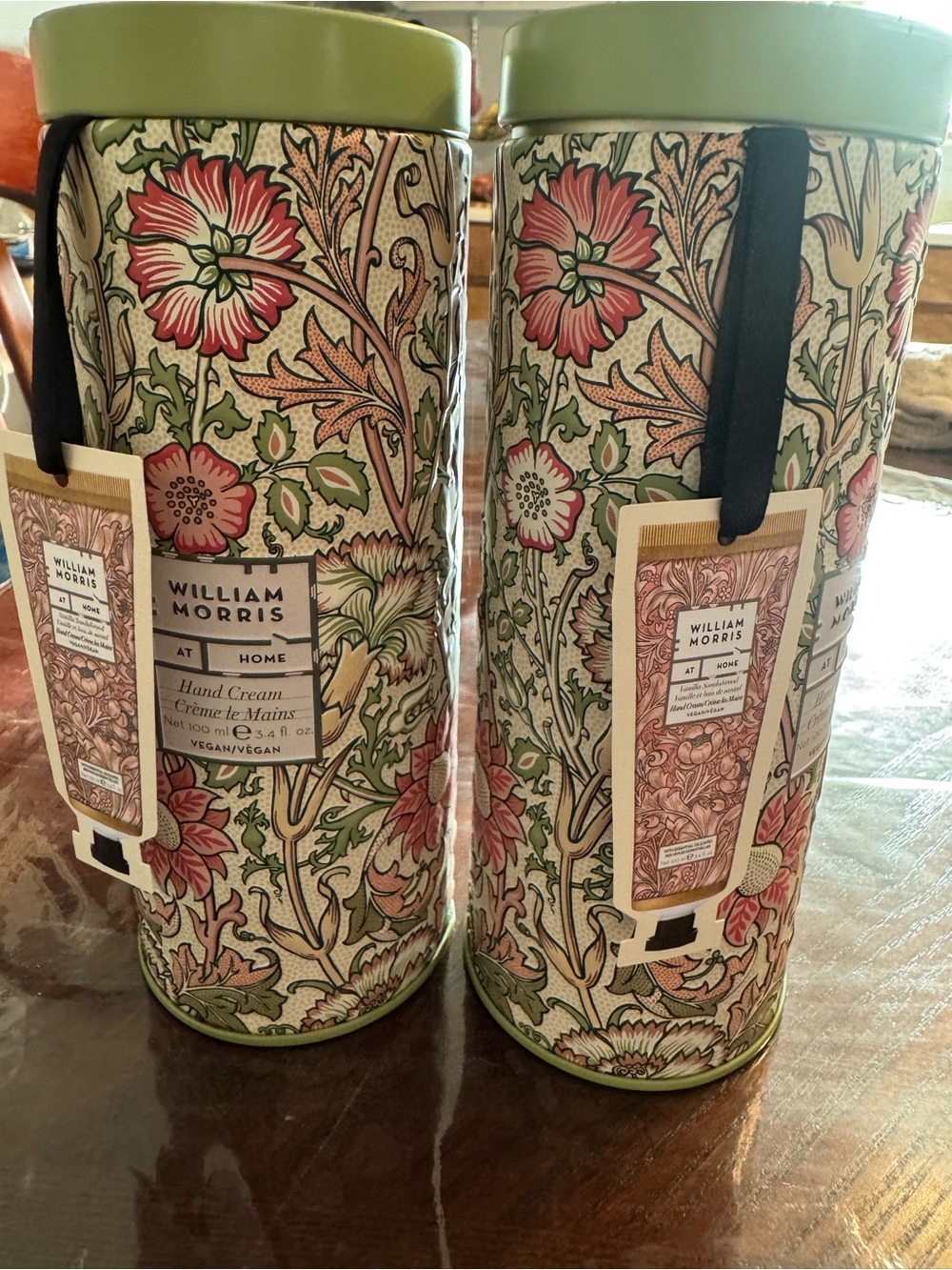 Set of two William Morris At Home Hand Cream - Green Floral Scented Tube